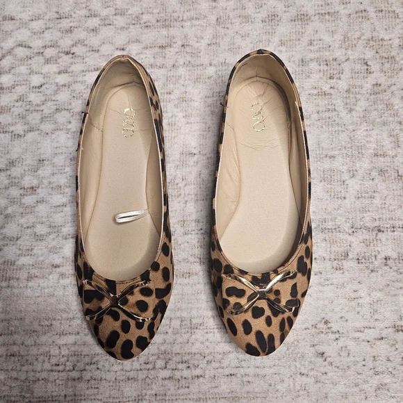 Cato Women's Leopard Print Ballet Flats - Picture 1 of 5